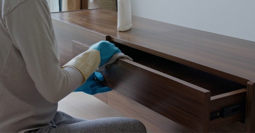 cleaning cabinet interiors