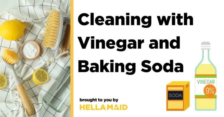 cleaning the house with vinegar and baking soda