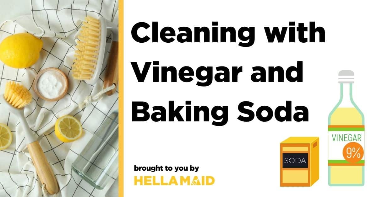 cleaning the house with vinegar and baking soda
