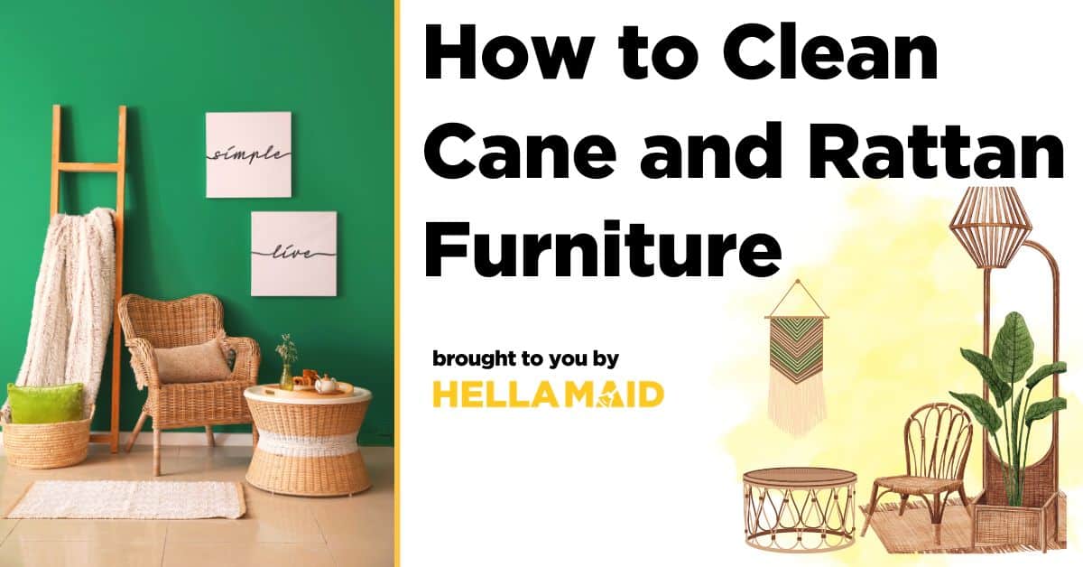 how to clean cane and rattan furniture