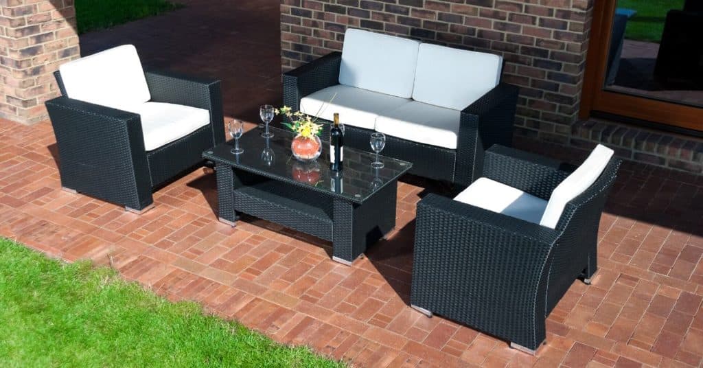 Synthetic rattan patio furniture