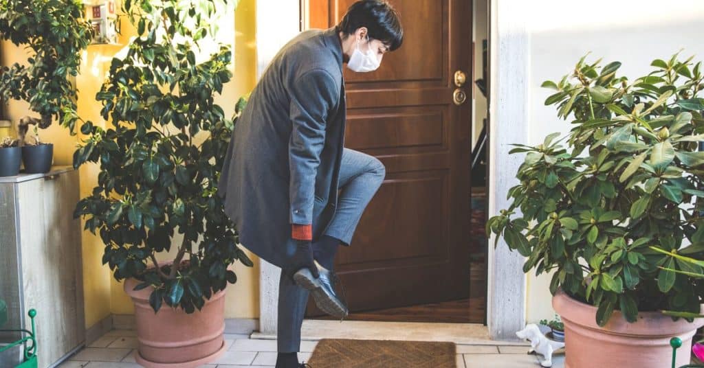Remove shoes before entering your home