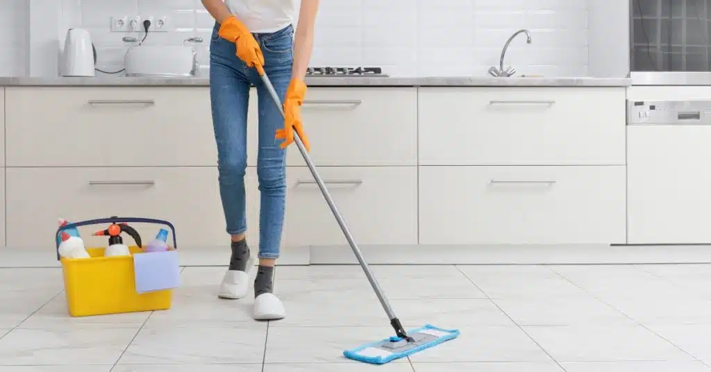 Clean the baseboards and floors