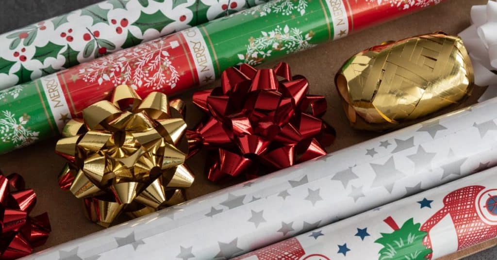 store the gift wrapping papers