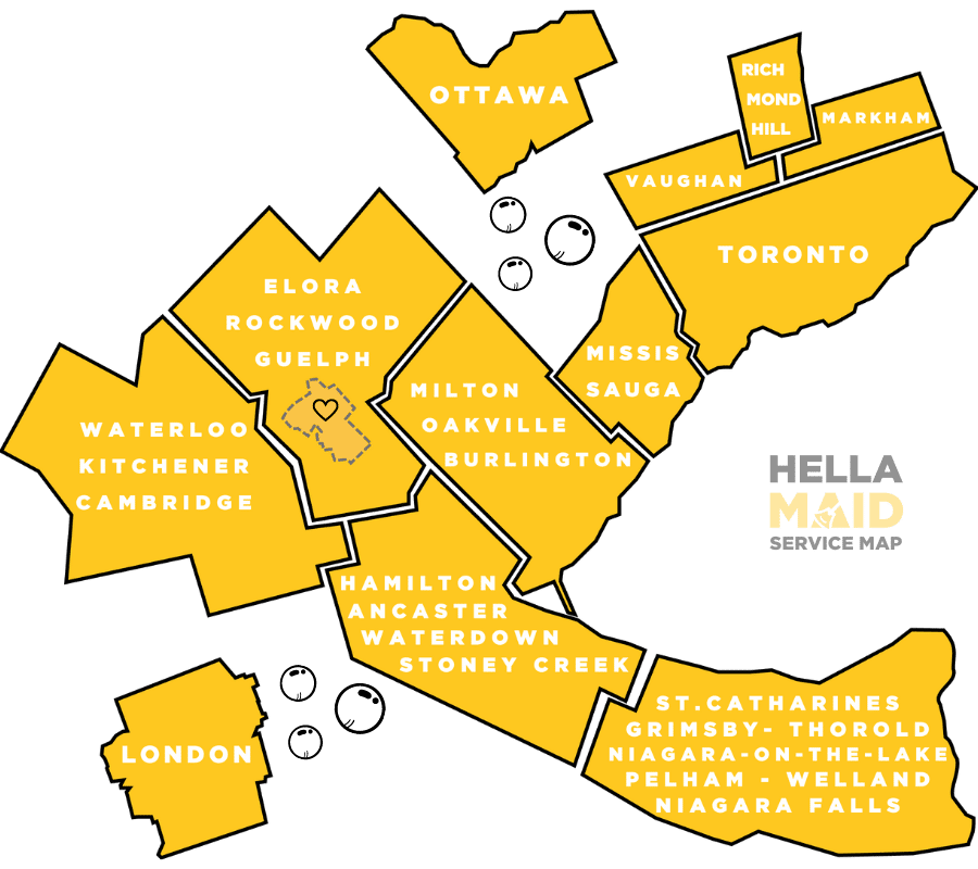 hellamaid cleaning service map of ontario
