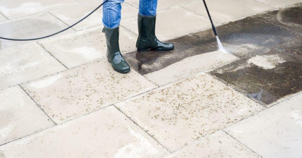 Use pressure washing when cleaning outdoors