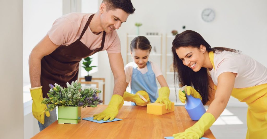 Cleaning tips for busy families