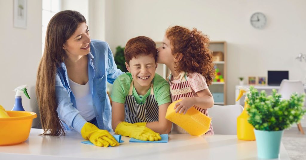 Involve your kids in the cleaning process