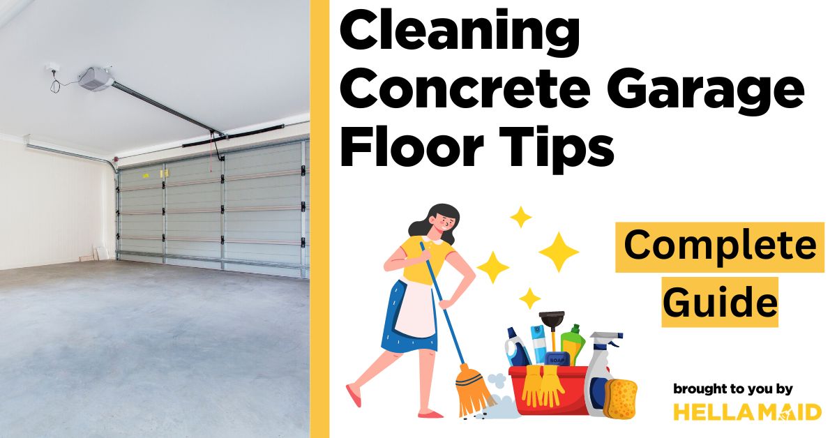 cleaning concrete garage floor