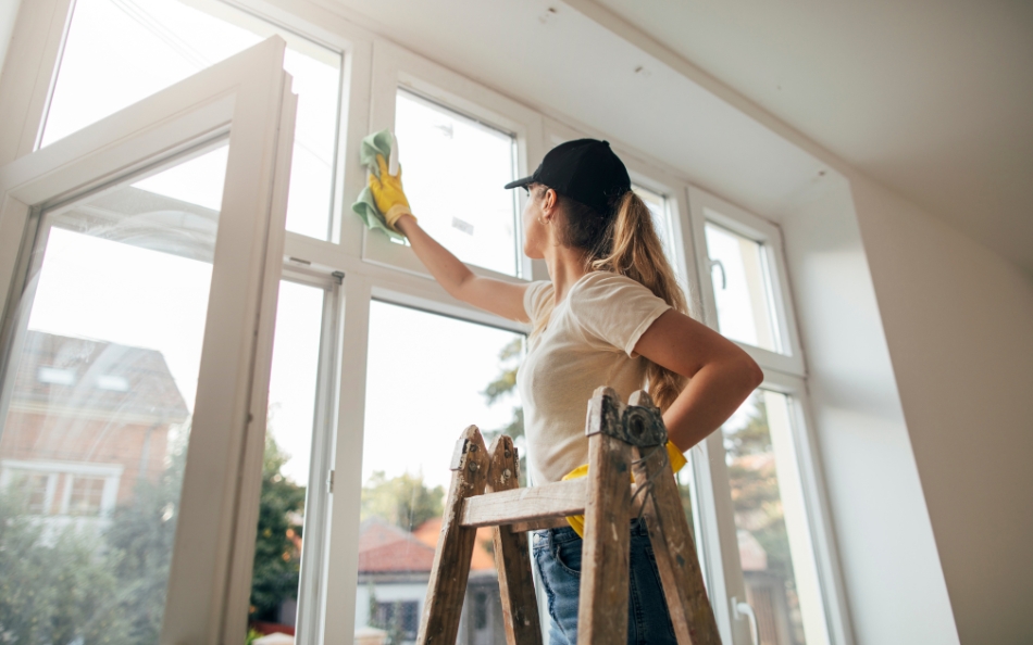 cleaning windows and mirrors for apartment move out cleaning checklist