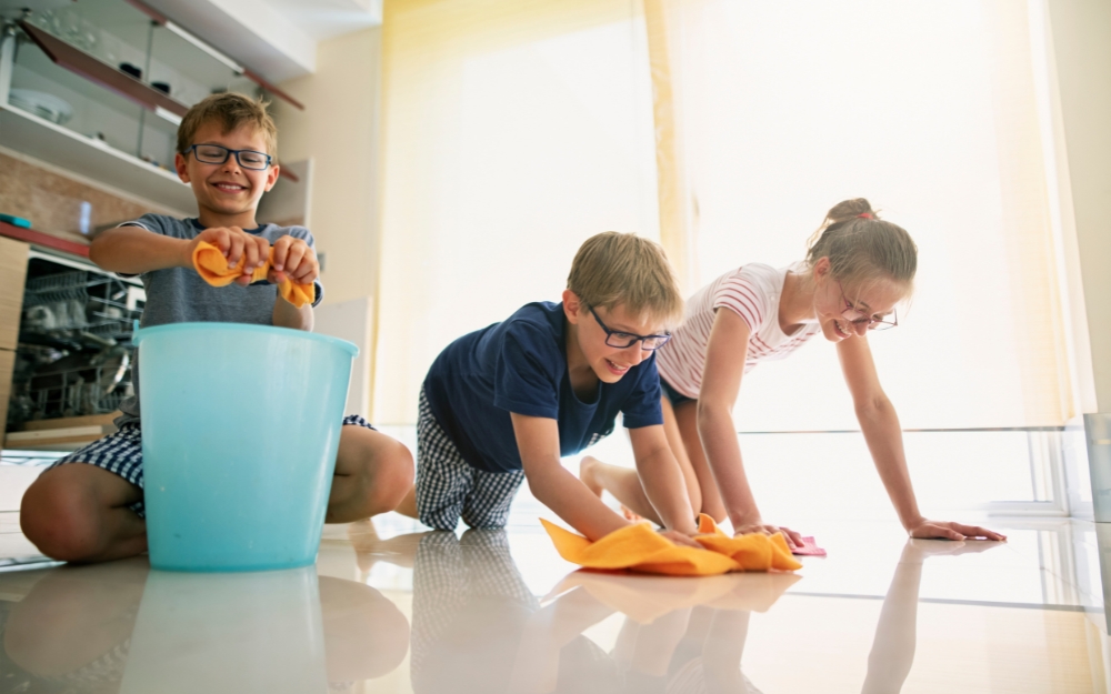 involve the kids in back to school cleaning
