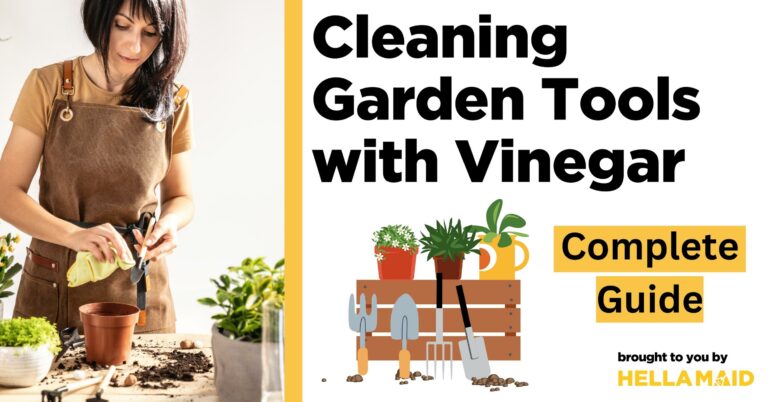 cleaning garden tools with vinegar