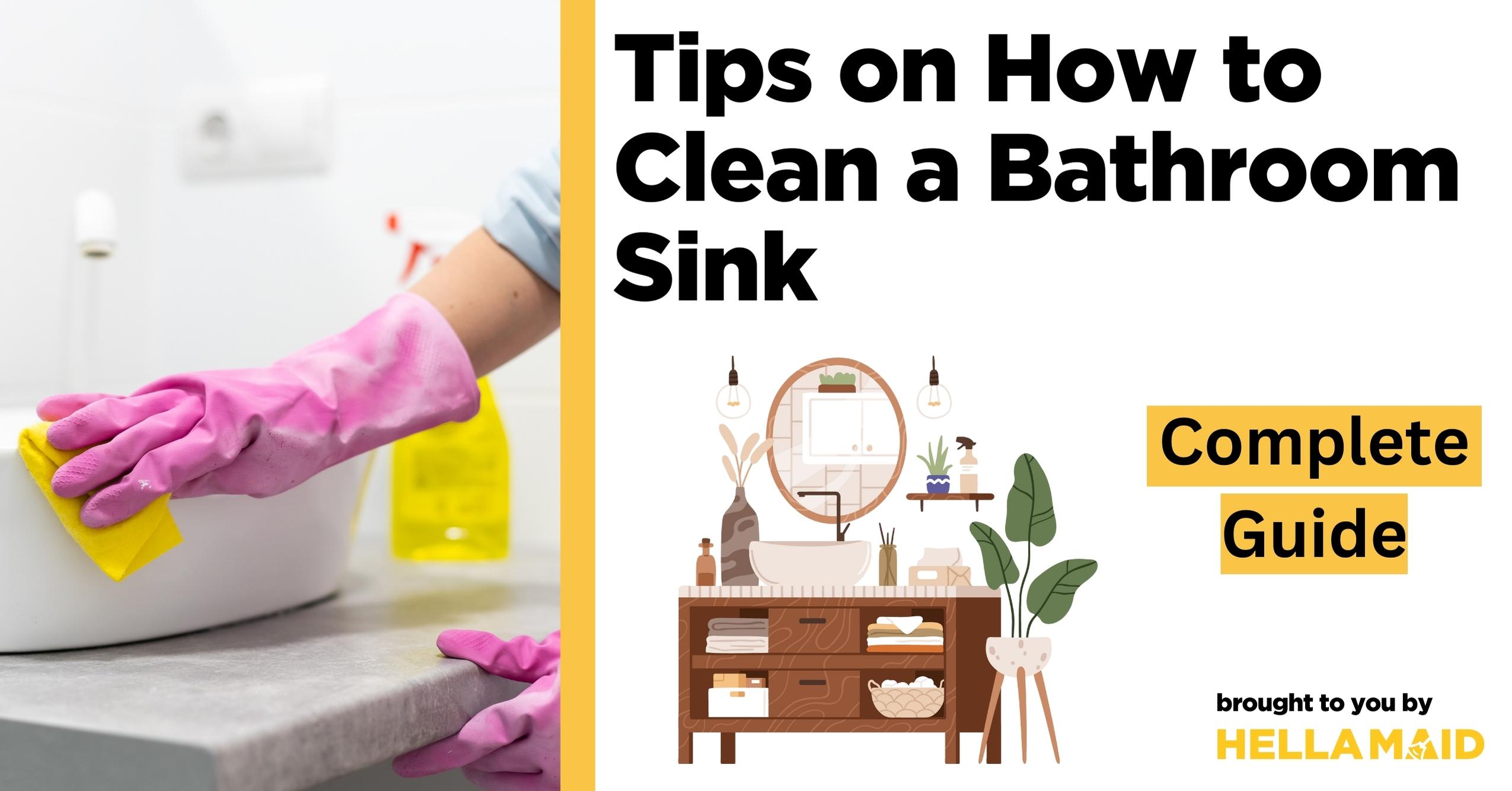 how to clean bathroom sink