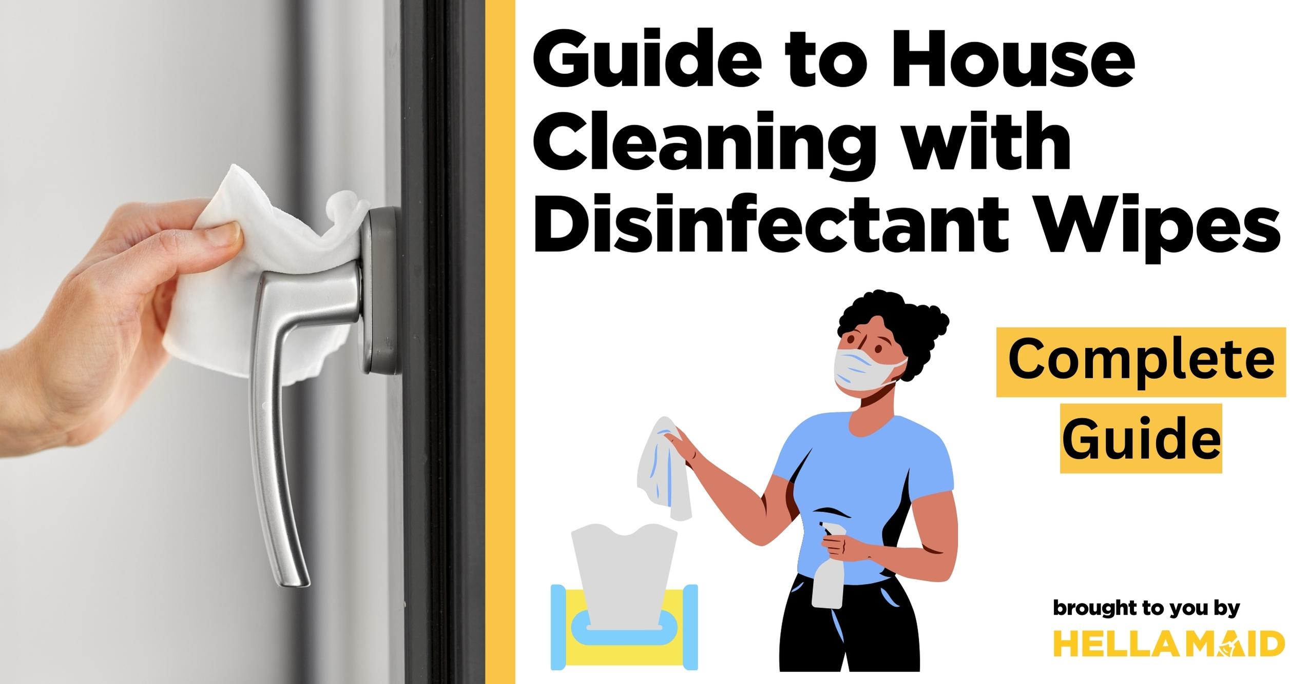 cleaning with disinfectant wipes