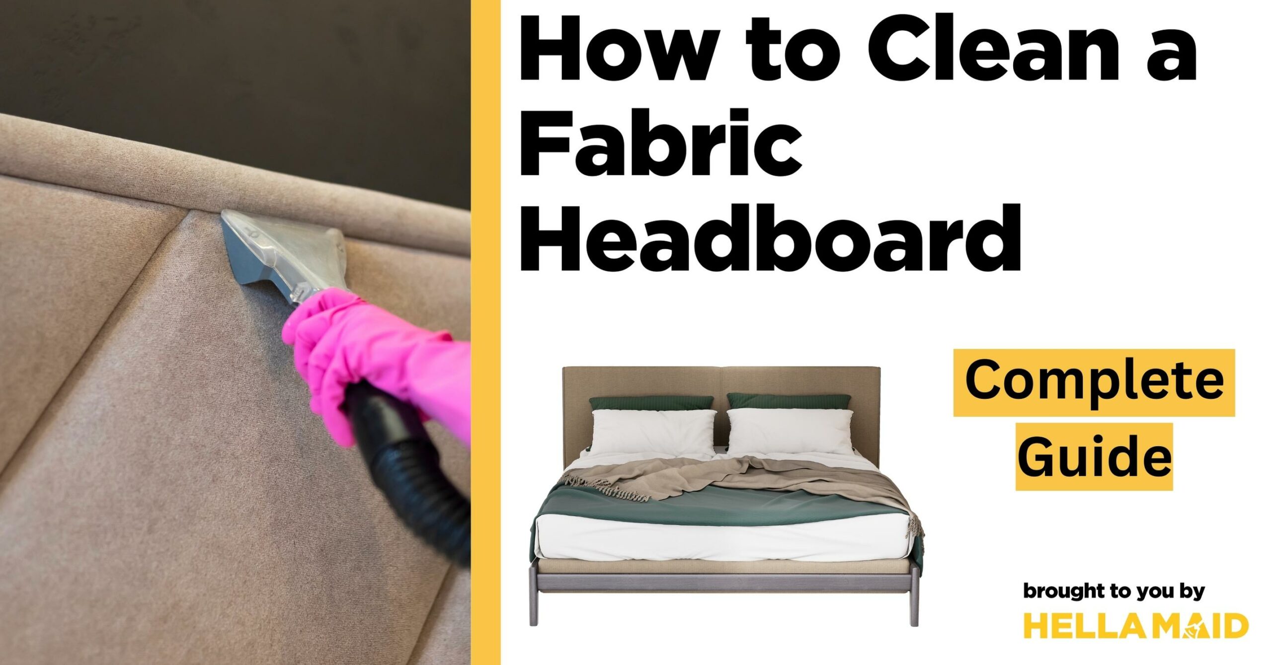 how to clean fabric headboard