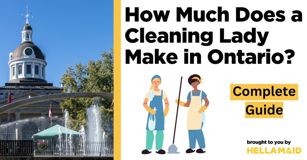 how much does a cleaning lady make in Ontario