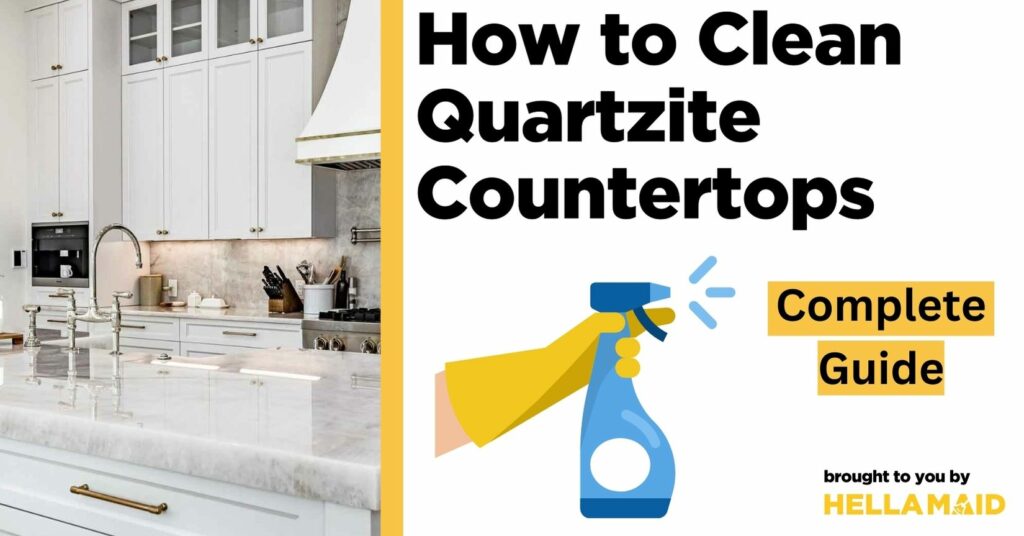 how to clean quartzite countertops