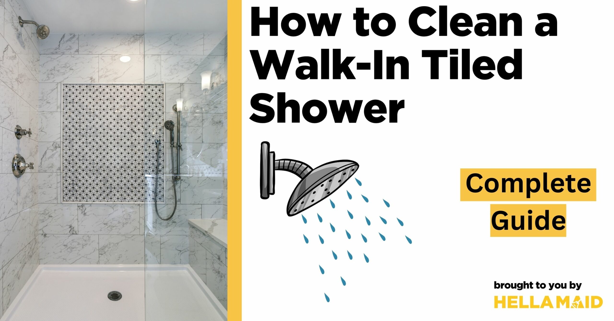 how to clean a walk-in tiled shower