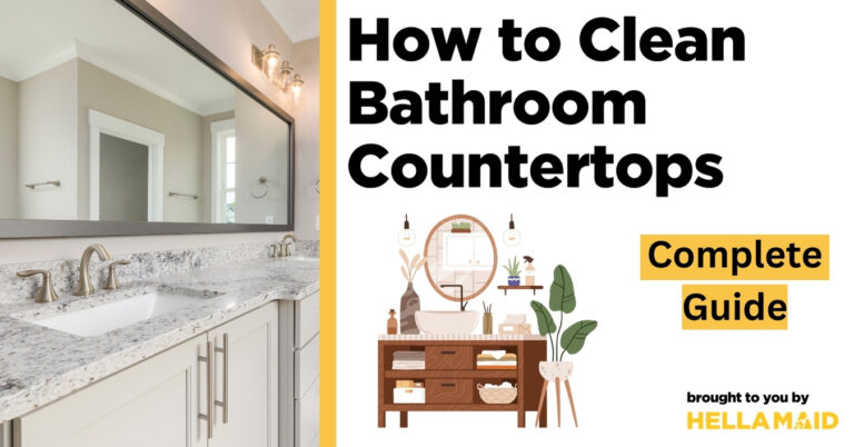 how to clean bathroom countertops