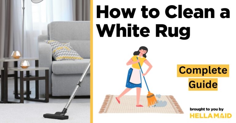 how to clean a white rug