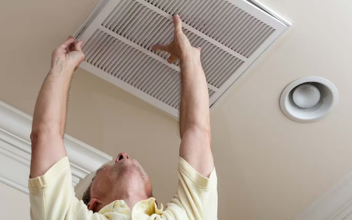 how to clean ceiling vents