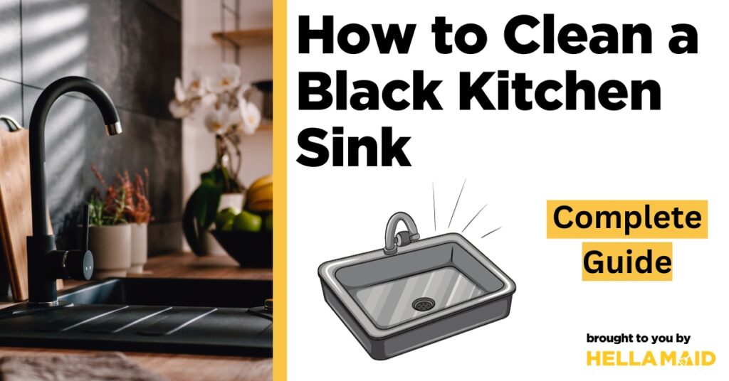 how to clean black kitchen sink