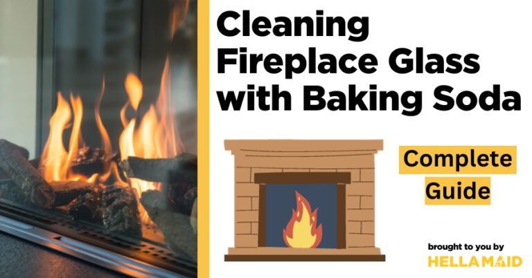 cleaning fireplace glass with baking soda
