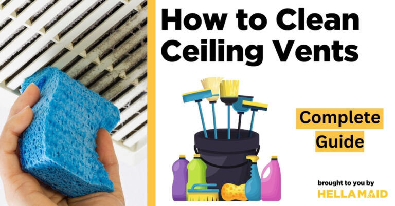 how to clean ceiling vents
