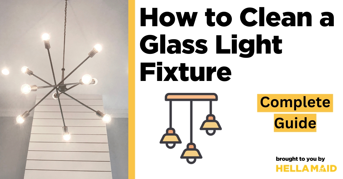 how to clean a glass light fixture