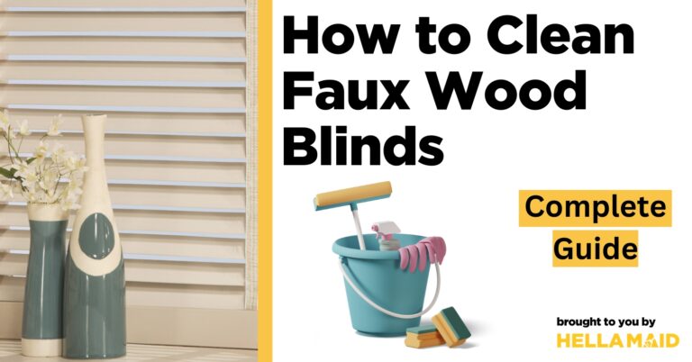 how to clean faux wood blinds