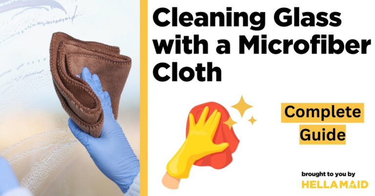 cleaning glass with microfiber cloth