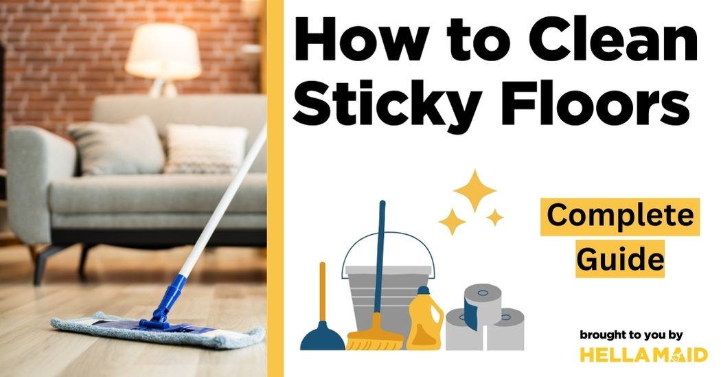 how to clean sticky floors