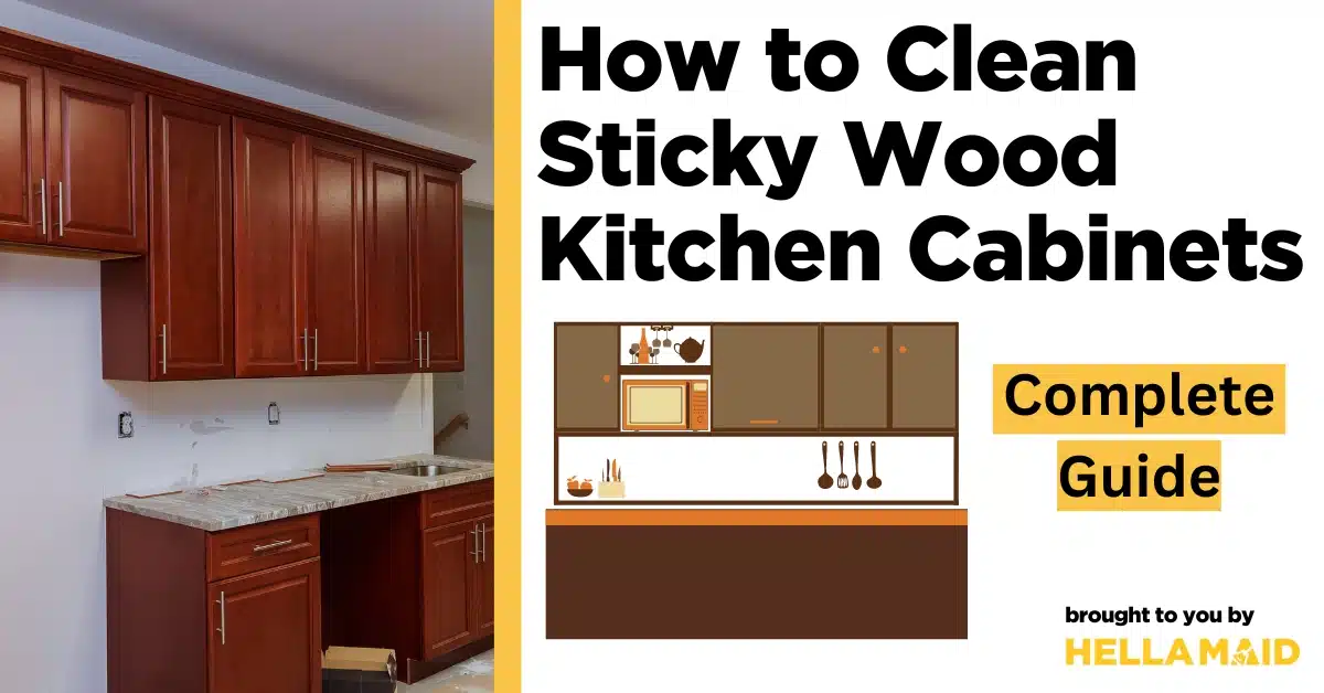 sticky wax finish repair kitchen cabinets