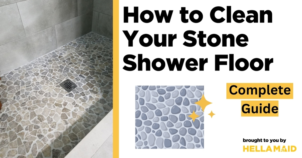 how to clean stone shower floor