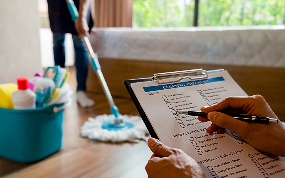 implement a cleaning checklist