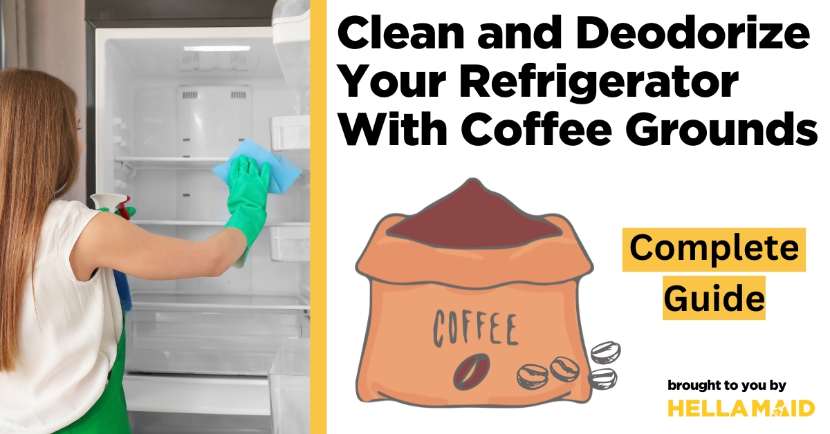 how to clean refrigerator with coffee grounds