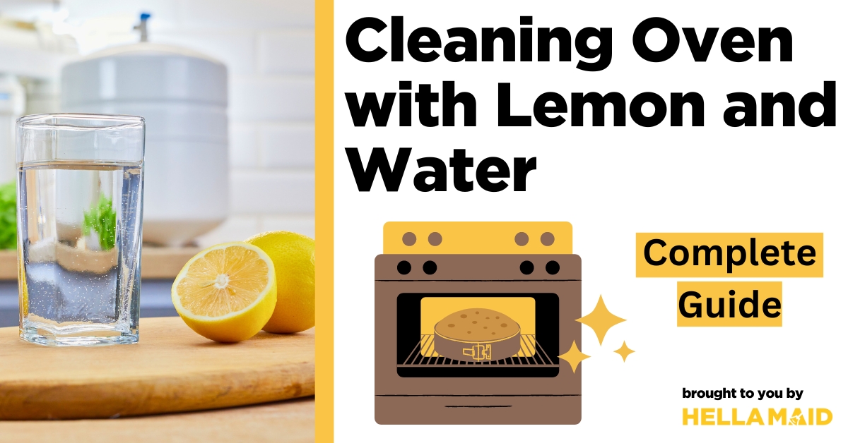 cleaning oven with lemon and water