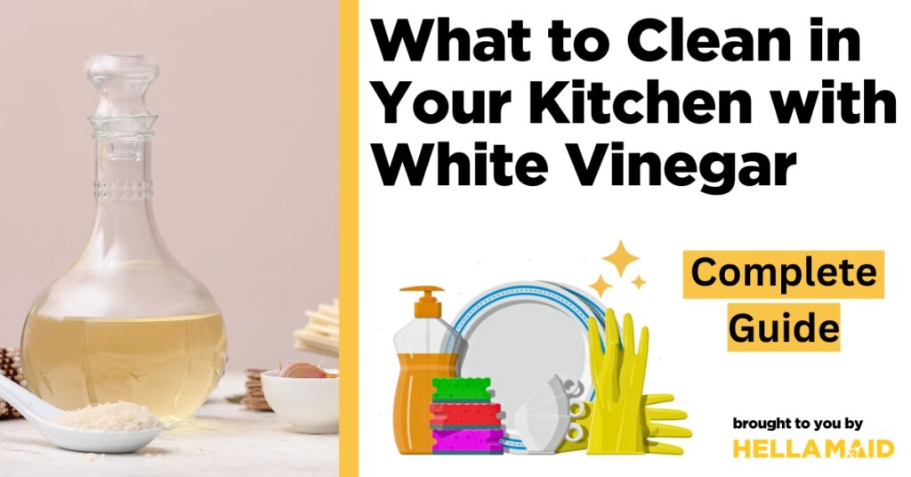 kitchen cleaning with white vinegar