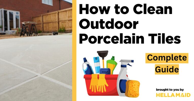 how to clean outdoor porcelain tiles