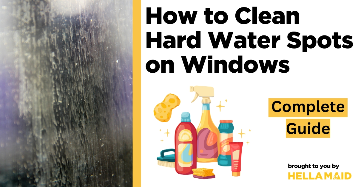 how to clean hard water spots on windows