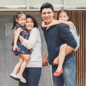 happy family in Etobicoke enjoying their clean home