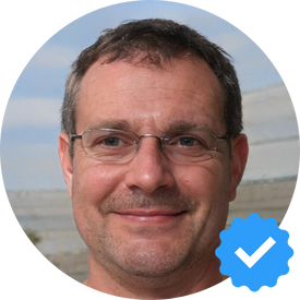 A middle-aged man with glasses and a friendly smile, representing James M. from Pickering, who provided a testimonial for Hellamaid cleaning services.