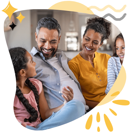 family enjoying their clean home after booking with hellamaid