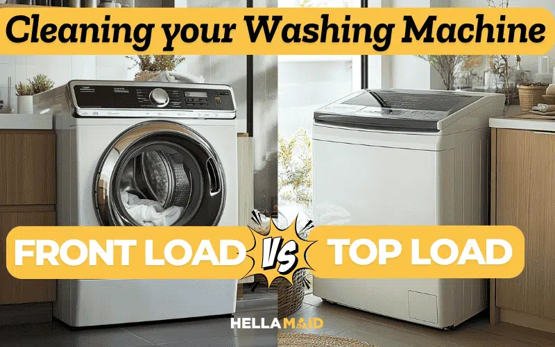cleaning a front load washing machine versus a top load washing machine