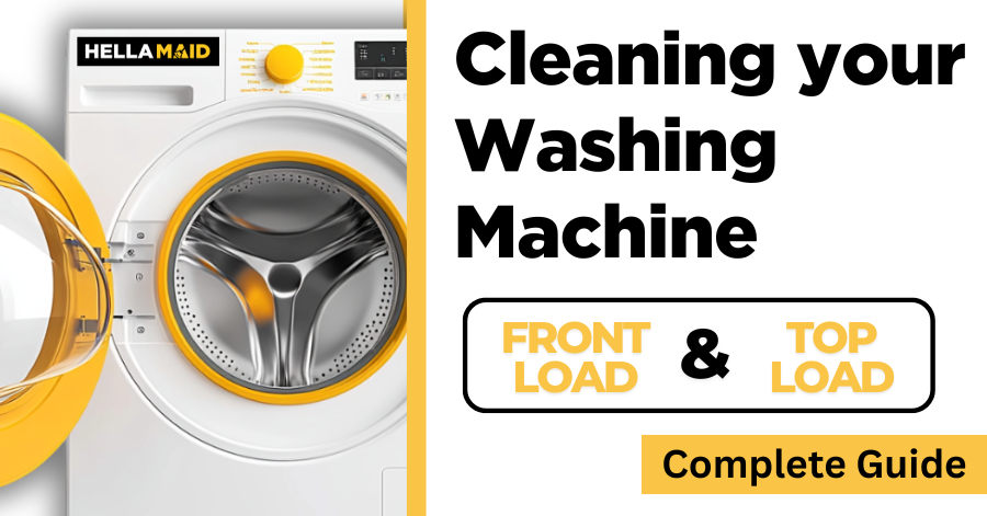 how to clean washing machine front load and top load