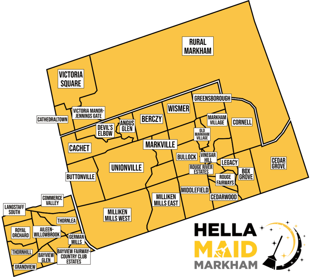 Markham cleaning services map