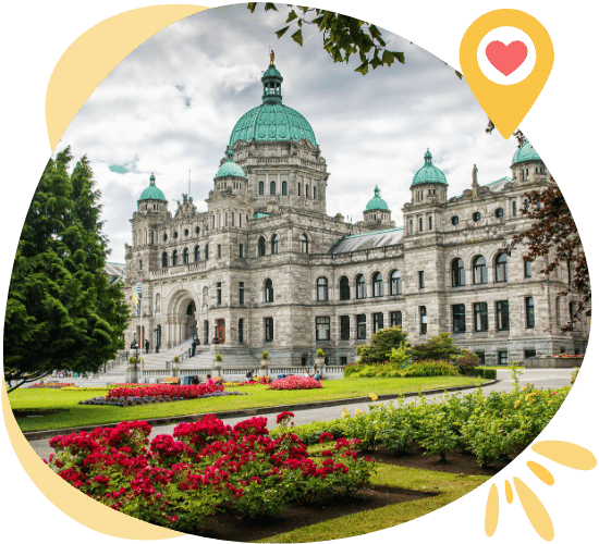 map of city of Victoria, BC