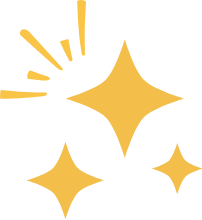 Icon featuring three sparkling stars, symbolizing a bright and fresh cleaning package, perfect for creating a shiny, clean space.