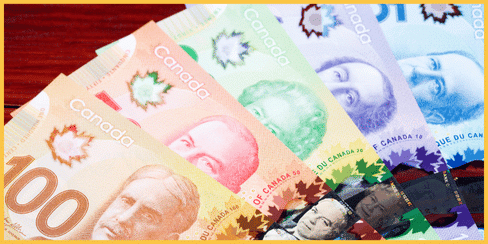 Different Canadian money.