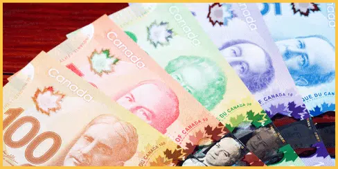 Different Canadian money.
